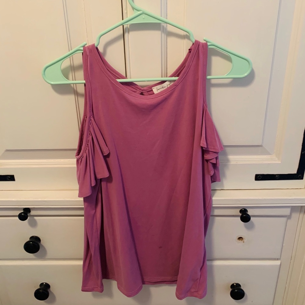 Lavender Field Off the Shoulder Top